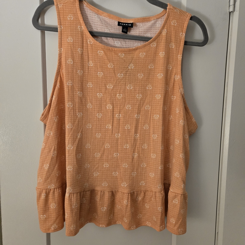 Torrid Orange Floral Tank Top